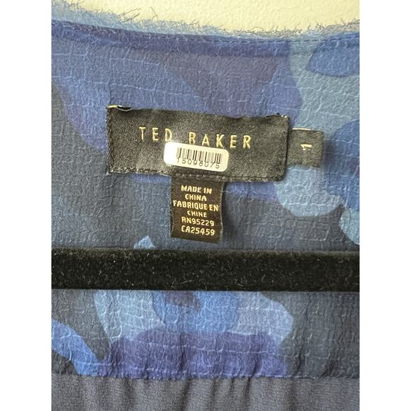 Ted Baker London Juleah Floral Wrap Dress Sz 1, US Size 4, EUC - Picture 3 of 8